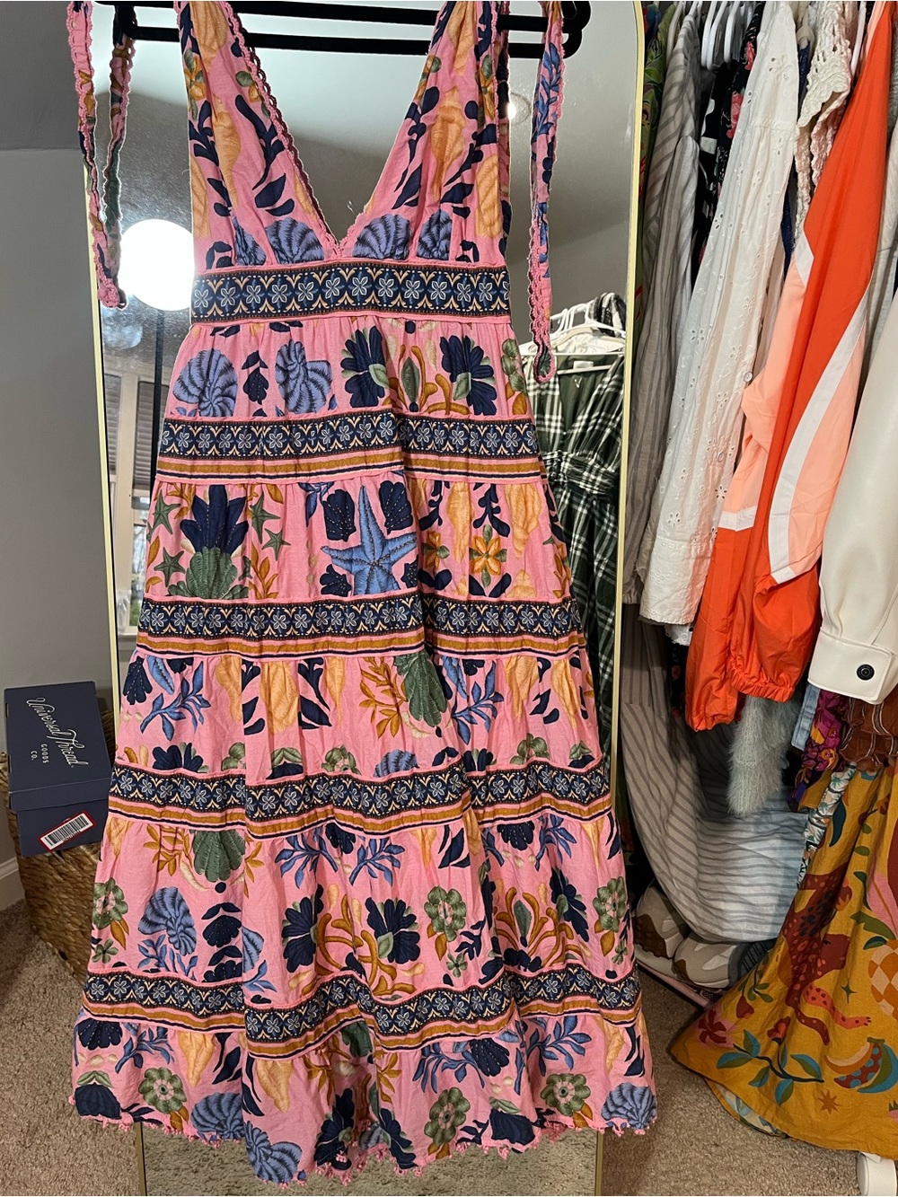 Pink Seashell Tapestry Midi Dress - Picture 5 of 11
